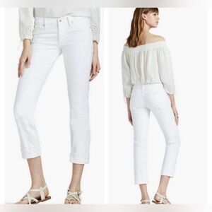 UEC LUCKY BRAND WHITE SWEET N LOW CROP DENIM JEANS SZ 6/28